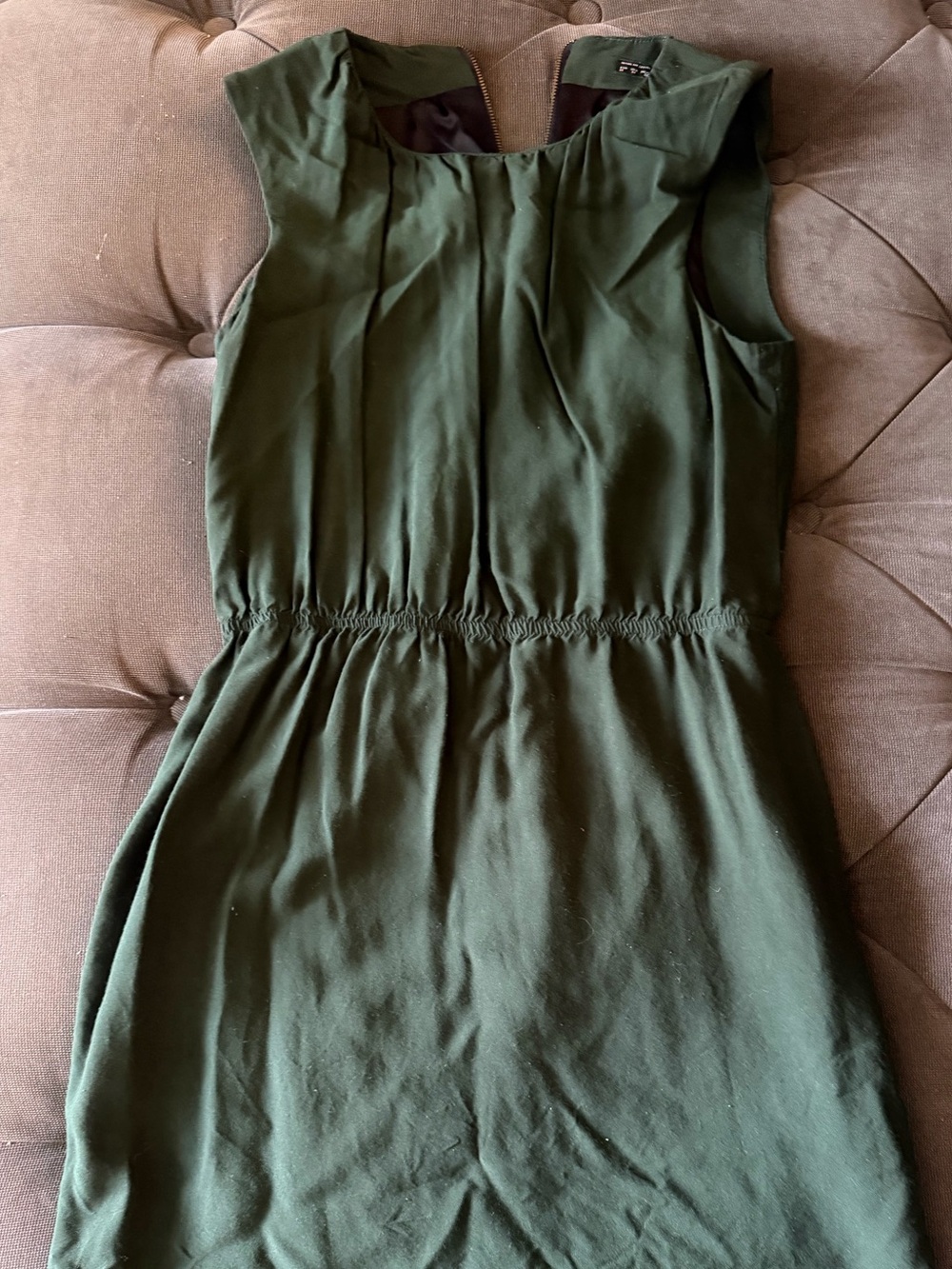Zara Basic Olive Green Dress - Picture 6 of 6
